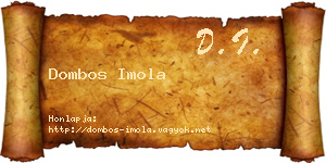 Dombos Imola névjegykártya